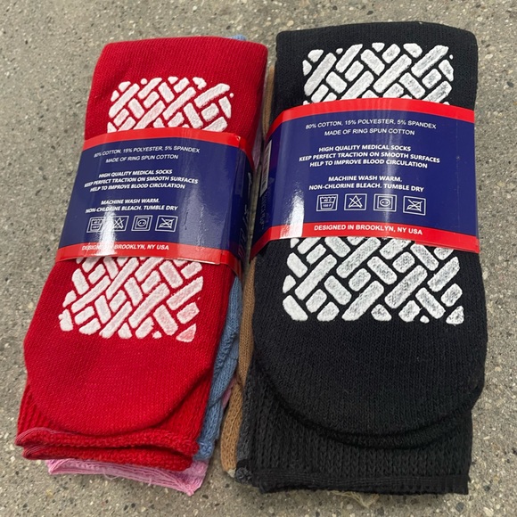 NWT 6 Pairs Cotton Medical Diabetic Non-Binding Neuropathy Crew Socks size 5-10 - Picture 2 of 7